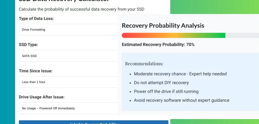 SSD Data Recovery Calculator